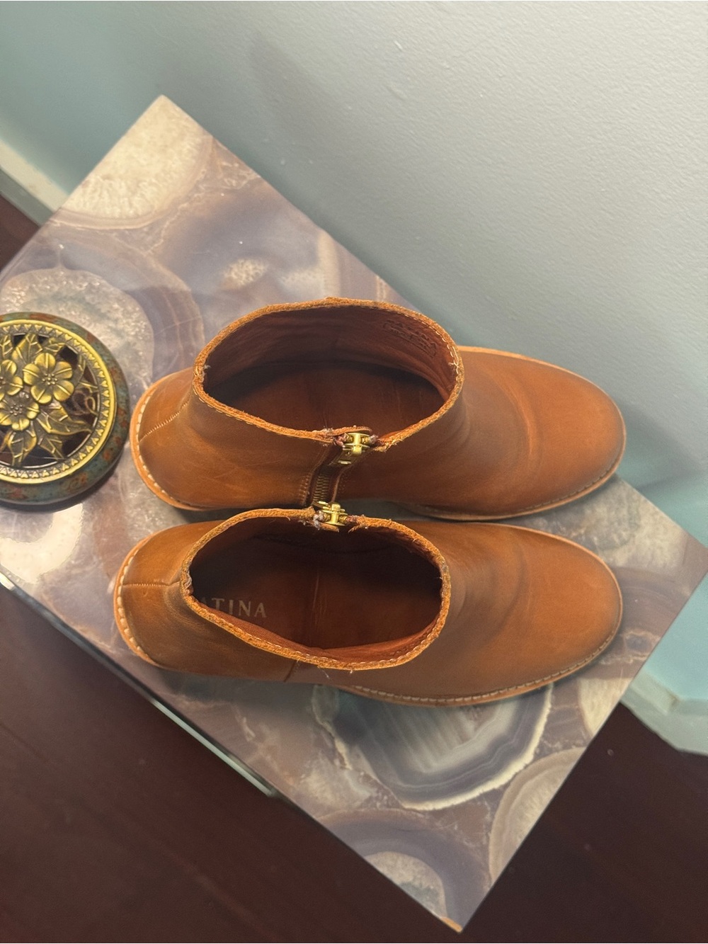 Women's Tan Leather Ankle Boots - Portland leather goods - Picture 10 of 10